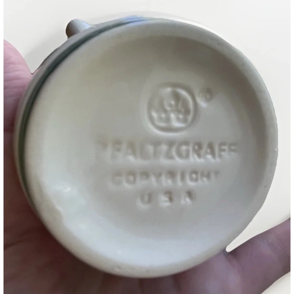 Vintage Pfaltzgraff Pitcher Creamer Ocean Breeze Mid Century Farmhouse Green